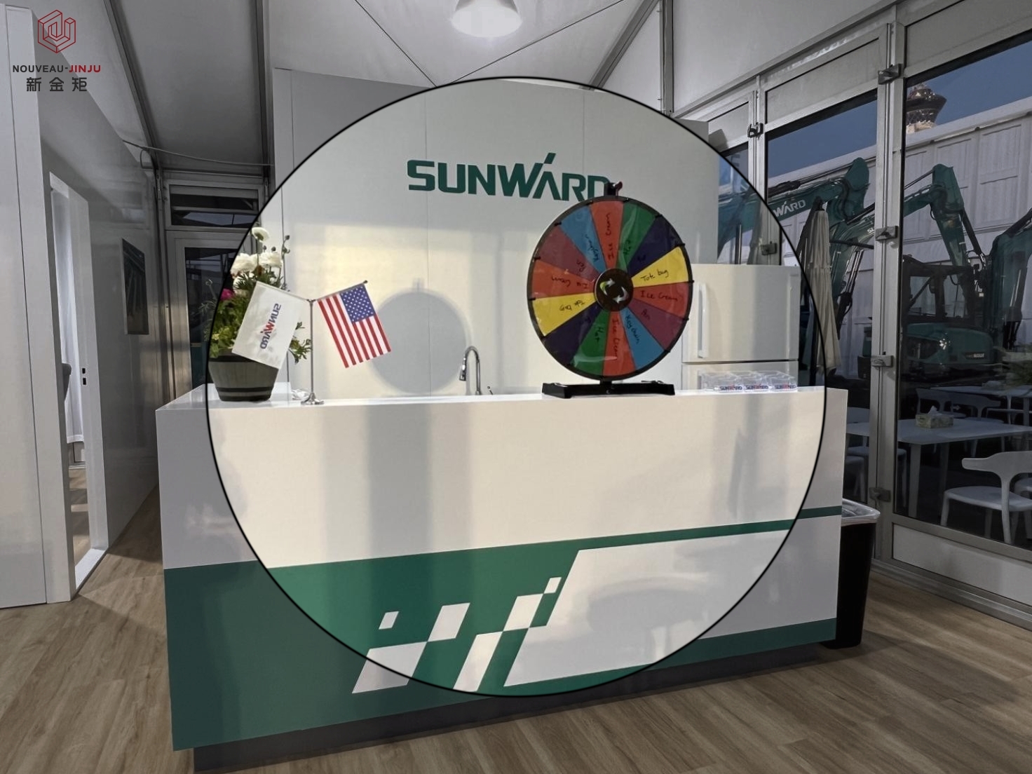 在拉斯維加斯工程機(jī)械展的震撼展臺 在拉斯維加斯工程機(jī)械展的震撼展臺